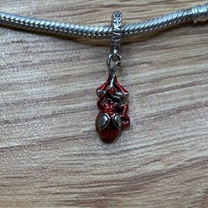 Authentic Pandora Marvel hanging Spiderman dangle charm